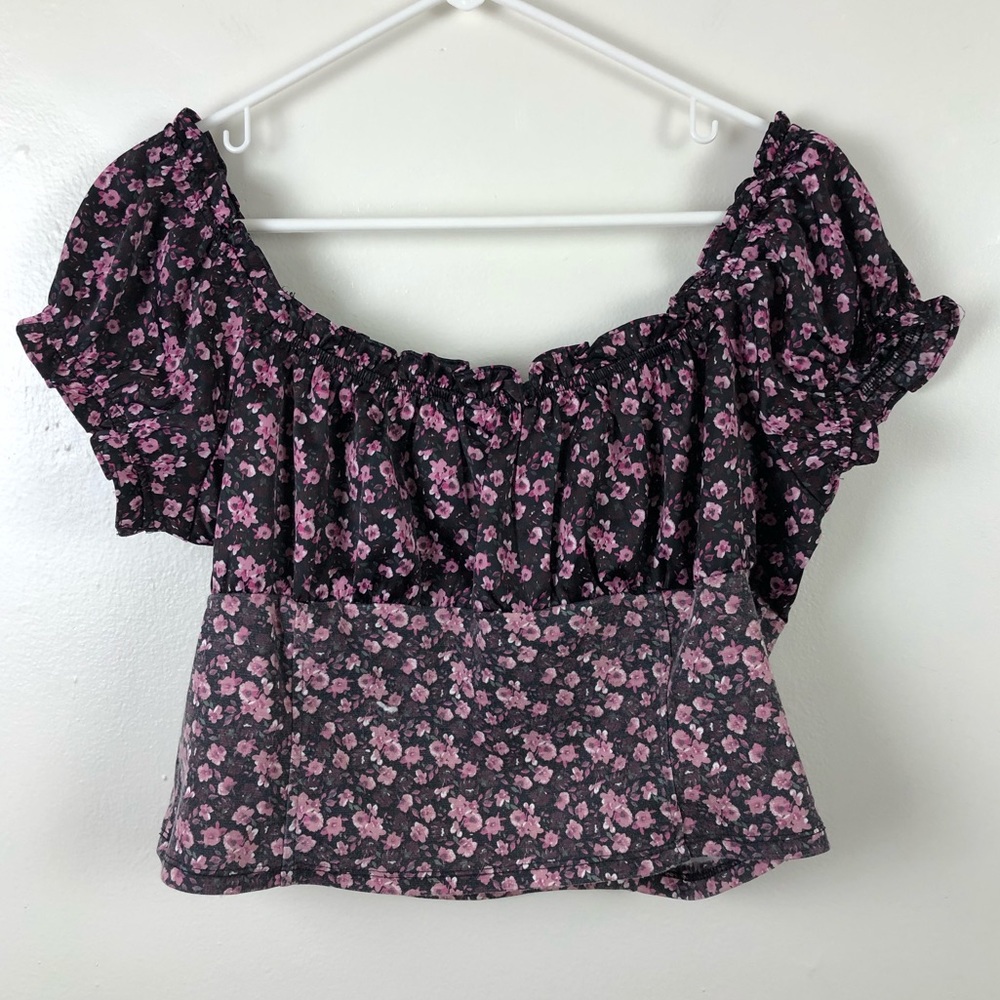 Wild Fable Floral Short Sleeve Top - Picture 4 of 5